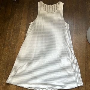 Striped classic white and black dress